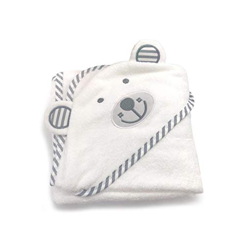 Organic Soft Hooded Baby Towel ( Includes Washcloth) | 100% Bamboo, Hypoallergenic | Newborn and Toddler | Large 90cm by 90cm | Birthday Gift and Gift Registry for Boys and Girls