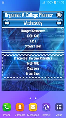 Organice un planificador universitario