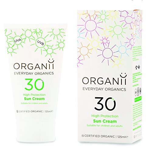 Organii G11105 - Crema Solar SPF30, Natural Orgánica, Protege UVA/UVB, Vegana, 125ml