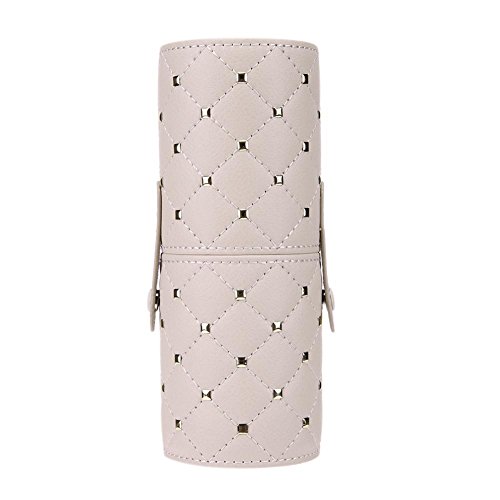 Organizador de Pinceles de Maquillaje, Everpert Copa de Cuero para Maquillaje con Remache y Hebilla