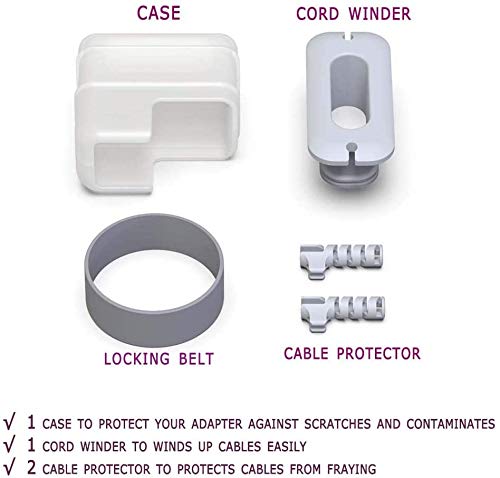 Organizador Viaje para MacBook Air Cable de Carga, Portátil de Cable de Viaje para MacBook Air Adaptador, Compatible con Magsafe 30W 29W, Protectora Cargador Accesorios Mac 12 13 Pulgada (Dorado)