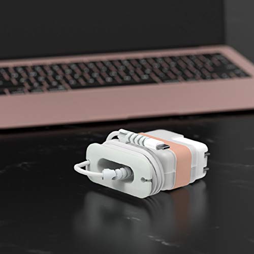 Organizador Viaje para MacBook Air Cable de Carga, Portátil de Cable de Viaje para MacBook Air Adaptador, Compatible con Magsafe 30W 29W, Protectora Cargador Accesorios Mac 12 13 Pulgada (Dorado)