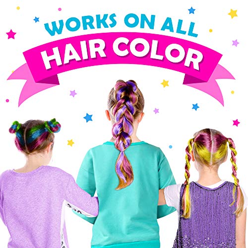 Original Stationery Tizas para el pelo x10 Set de Tizas de Color Lavables, muy fáciles de usar- Son Colores Metálicos de Hair Chalk for Girls Regalos para Niñas de 3 a 12 años