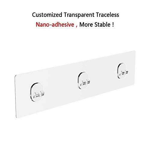 Orimade Adhesivo Estantes Cesta para Ducha con 5 Ganchos para Colgar Esponjas y Cuchillas Estanteria Organizador Baño SUS304 Acero Inoxidable Sin Taladro - 2 Piezas