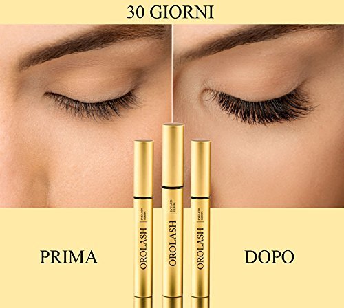 orolash – Serum para pestañas & cejas 3 x 3ml (9 Meses) | producto 100% natural | Ultra Eficaz | Ultra rápida | oferta 3 botes Eyelash Enhancer Serum
