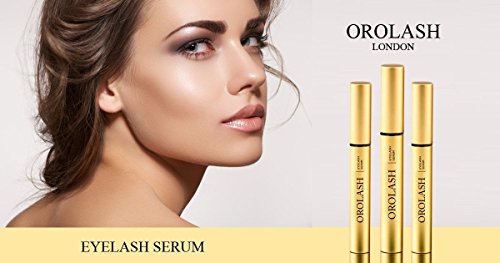 orolash – Serum para pestañas & cejas 3 x 3ml (9 Meses) | producto 100% natural | Ultra Eficaz | Ultra rápida | oferta 3 botes Eyelash Enhancer Serum