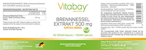 Ortiga 500 mg, 60 Cápsulas de Verduras