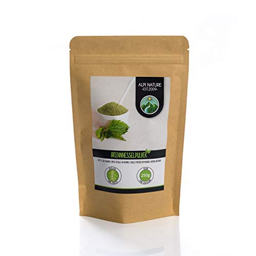 Ortiga en polvo (250g), ortiga molida, 100% natural, suavemente seca y molida, por supuesto sin aditivos, vegano, ortiga en polvo, hojas de ortiga