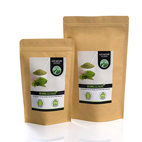 Ortiga en polvo (250g), ortiga molida, 100% natural, suavemente seca y molida, por supuesto sin aditivos, vegano, ortiga en polvo, hojas de ortiga