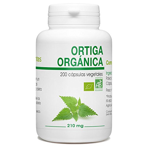 Ortiga Orgánica - Urtica dioica - 210mg - 200 cápsulas vegetales