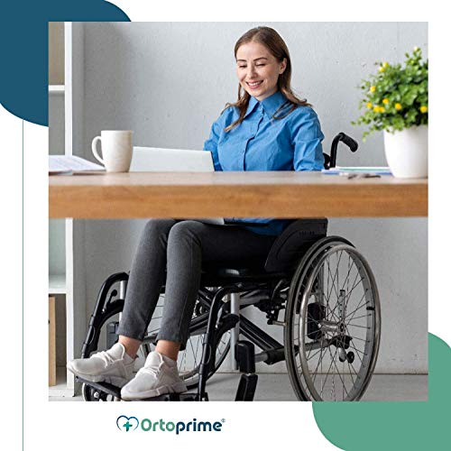 OrtoPrime Cojín Antiescaras Viscoelástico Alta Densidad - 60 Kg/m3 - Asiento Ortopédico Espuma de Memoria - Idóneo para Silla de Ruedas Oficina Coche y Hogar