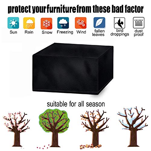 Osarke Funda para Mesa Jardin Fundas Muebles Exterior Impermeable 420D Oxford Muebles de Jardin Cubierta Protectora Anti-UV 213 X 132 X 74cm