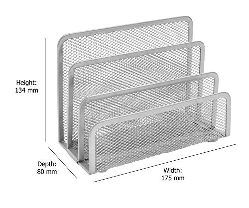 Osco LH1-SLV - Soporte para cartas de malla metálica, color plateado