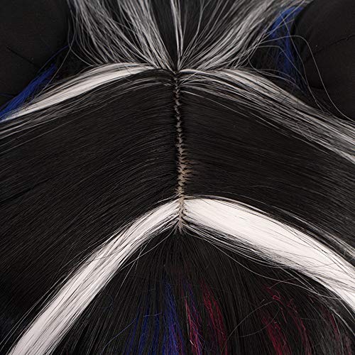 OSIAS Peluca Cosplay Anime, Peluca Danganronpa, Peluca con Capucha Gratuita, para Halloween, Fiesta, Carnaval, Vida Nocturna, Conciertos, Bodas (Peluca Mioda Ibuki)