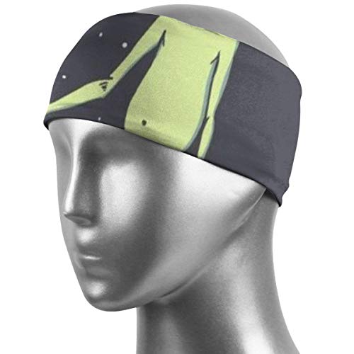 Osmykqe Diademas Deportivas Reunión de un Extraterrestre y Astronauta en el Espacio 15"Pulgada Unisex Diadema Headwrap Bufanda