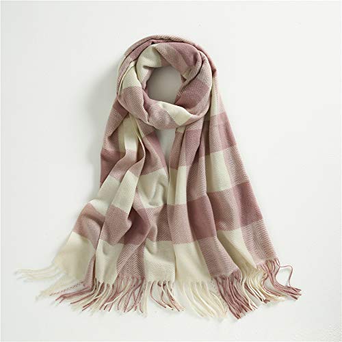 Otoño E Invierno Para Mujer Bufanda Simple A Prueba De Viento Cálido Chal Bufanda Poliéster Tejido Cálido Babero Viaje Diario Oficina