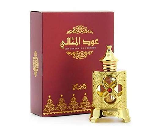 Oudh Al Methali - Arabian Designer Therapeutic Essential Perfume Oil Fragrance - Long Lasting Attar / Itar / Ittar - Alcohol Free - for Men and Women - hombre y mujer - Exquisite glass bottle by Rasasi