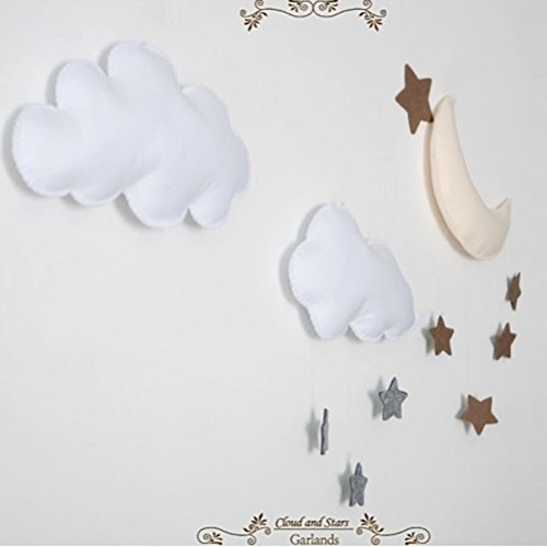 OULII Nube de gotas de lluvia Colgante Colgante DIY para la ducha de bebé Decoración de la habitación de los niños