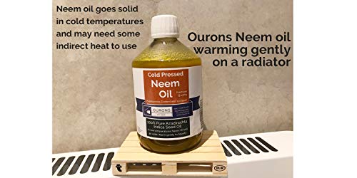 OURONS Aceite de Neem Puro - Aceite de semilla de Nim Premium prensado al frío de 500 ml