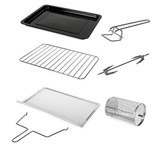 Oursson Mini Horno eléctrico con convección, función de autolimpieza catalítica, 30 Litros, 1500 Vatios, 12 combinaciones de cocción, Color granate, MO3020/DC