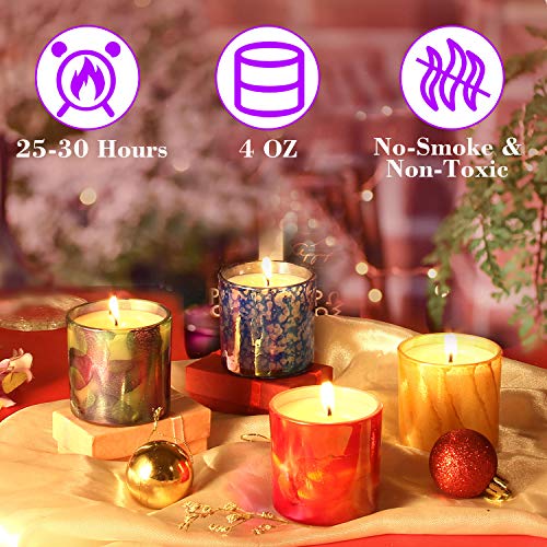 OUSMIN Velas Aromaticas Regalo de Velas Perfumadas, Cera de Soja Natural,Aromaterapia Decoración para Relajación Fiesta Boda Baño Yoga Cumpleaños Navidad Día de San Valentín