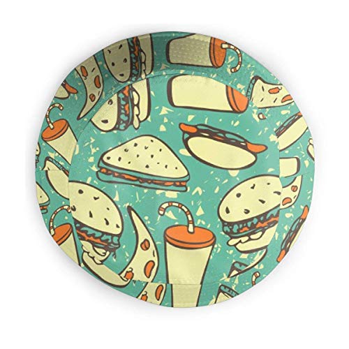 out Fast Food Burger Hot Dog Unisex Gorros de Pescador Sombreros de Pesca Flat Top Fisherman Hat Outdoor Sun Cap