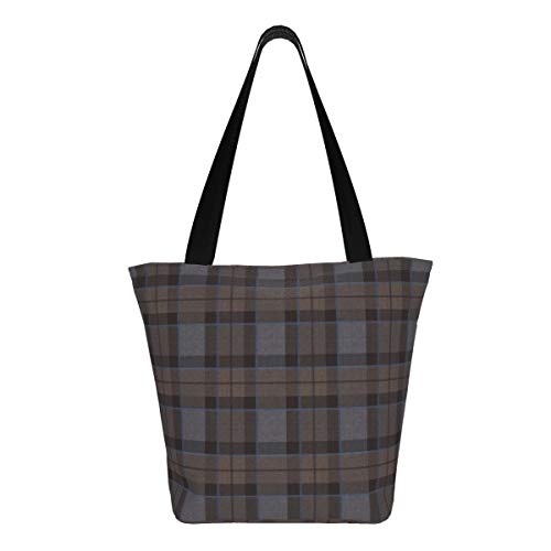 Outlander Fraser - Bolsa de lona personalizada, tela escocesa, lavable a cuadros, bolsa de hombro para mujer