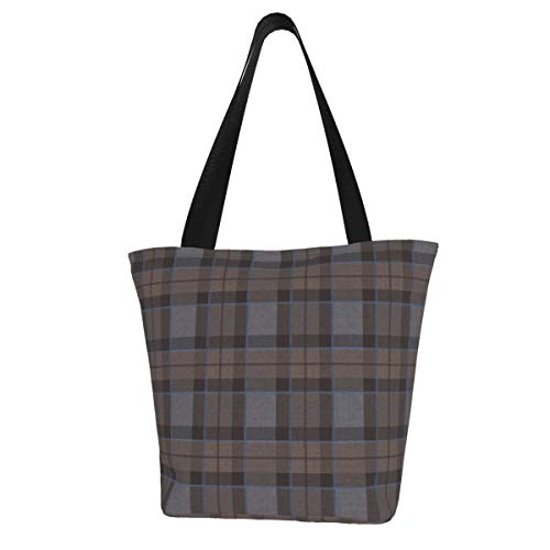 Outlander Fraser - Bolsa de lona personalizada, tela escocesa, lavable a cuadros, bolsa de hombro para mujer