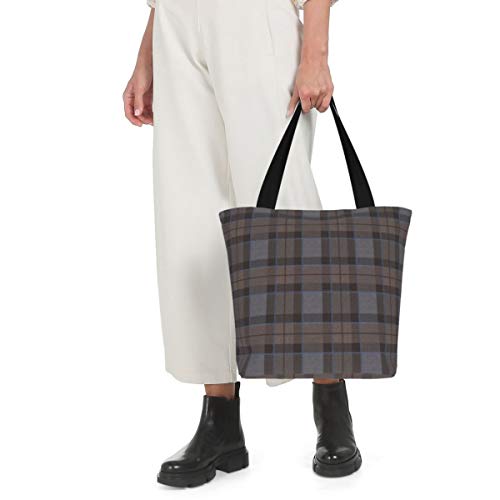 Outlander Fraser - Bolsa de lona personalizada, tela escocesa, lavable a cuadros, bolsa de hombro para mujer