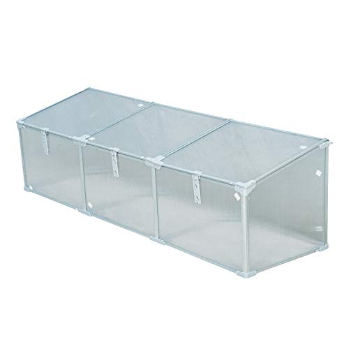 Outsunny Invernadero de Jardín Exterior Aluminio Policarbonato Transparente Vivero Casero para Plantas Cultivos Protección UV y Resistente