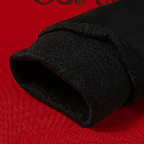 Overdose Sudadera Hombres Patchwork Slim Fit Hoodie OtoñO Moda Outwear Nueva Blusa Adolescente Top 2018 Sudadera (Large, Rojo)