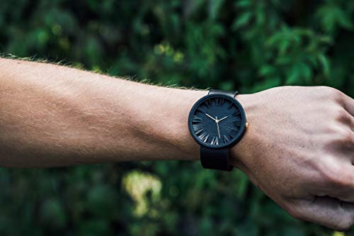 Ovi Watch - Negro Reloj de Madera Hombre - Simple y elegante para los que aprecian los productos naturales y hechos a mano