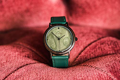 Ovi Watch - Verde Reloj Madera - Simple y elegante para los que aprecian los productos naturales y hechos a mano