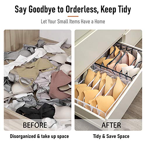Owoda Cajas Organizadoras, Organizadores de Cajones, 3 Organizador de Ropa Interior Plegable Organizador de Armario Plegable Cajón, para Almacenar Calcetines, Bufandas, Sujetador