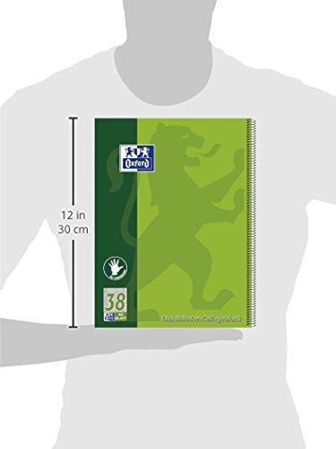 Oxford 100050405 - Cuaderno de espiral (para zurdos, 10 unidades, cuadriculado, 80 hojas, A4, 90 g/m²)