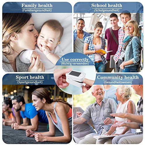 Oxímetro, pulsioxímetro de dedo, oximetro dedo, pulsioximetro de dedo profesional, saturador oxigeno profesional, medidor saturacion oxigeno con pantalla LED, con cordón