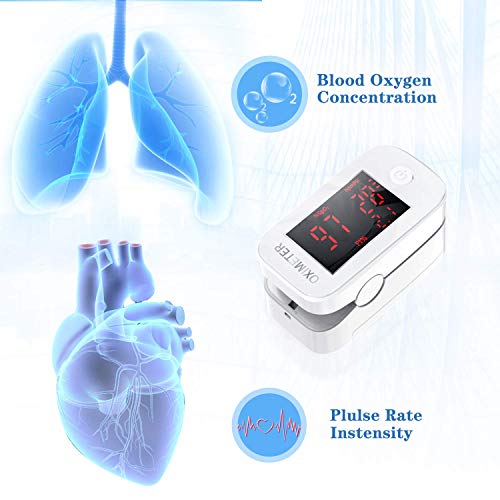 Oxímetro, pulsioxímetro de dedo, oximetro dedo, pulsioximetro de dedo profesional, saturador oxigeno profesional, medidor saturacion oxigeno con pantalla LED, con cordón