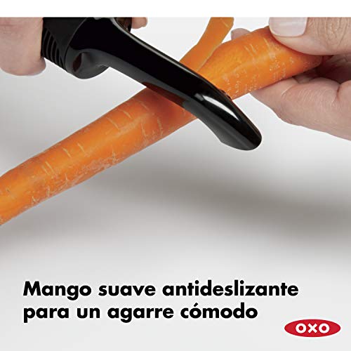Oxo Good Grips Pelador Giratorio, Acero Inoxidable, Negro
