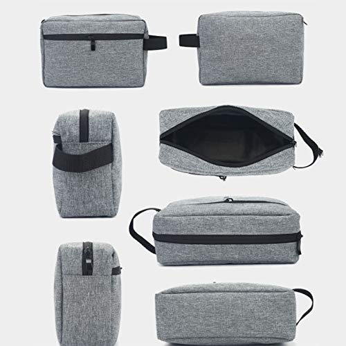Oyfel Bolso Cosmético Viaje Bolsa Viaje de Aseo Neceser Maquillaje Neceser Paquete de Almacenamiento Impermeable y Resistente Organizador con Asa Manija Gris