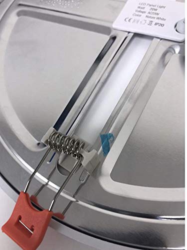 Pack 2x Panel LED redondo 20w, corte AJUSTABLE (50-200mm). Color Blanco Frío (6500K). Driver incluido. A++