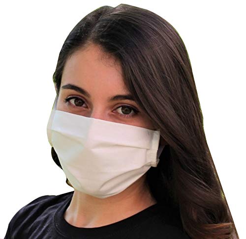 Pack 5x Mascarilla Higiénica Reutilizable UNE 0065 Tela 100% Algodón - Adulto L - BFE 98% - Lavable - Premium - Homologada en España - Cottonblock