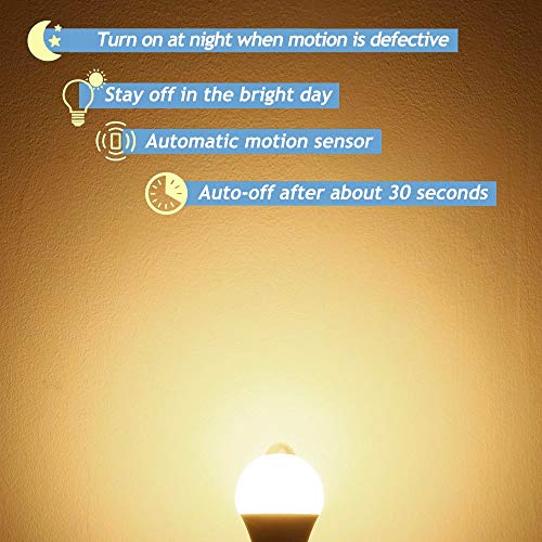 Pack de 2 bombillas LED 13 W, de la marca Bomcosy, con sensor PIR de movimiento, Warm White 3000k, e27, 13.00 wattsW 230.00 voltsV