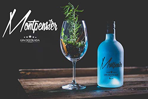 Pack de 2 botellas Montpensier Gin Premium. 5 destilaciones y 10 botánicos. Ginebra Andaluza. (Blue + Melón)