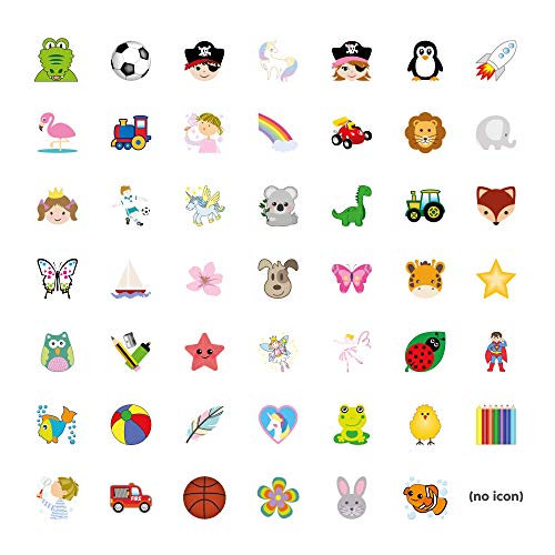 Pack de etiquetas para marcar la ropa, objetos, zapatos y mochilas de los niños. 142 etiquetas personalizadas perfectas para el cole o la guardería