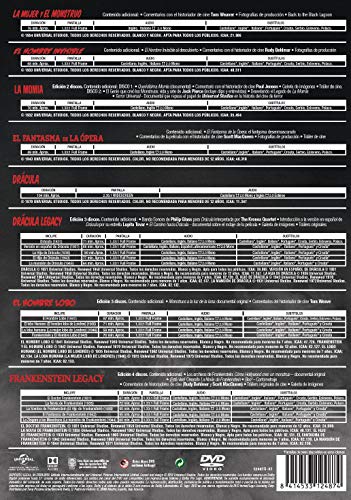 Pack Monstruos Clásicos Universal [DVD] (18 PELÍCULAS)(16 discos)