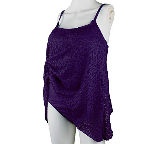 Pacrate Tankini Ladies Lace Sling Bikini Top Bandeau Push Up Negro para Mujer Traje de baño Acolchado Gran tamaño Embarazada