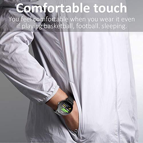 Padgene Pulsera Actividad Reloj Inteligente SmartWatch Deportivo IP67 Bluetooth con Pulsómetro Monitor de Sueño, Música, Cámara Remota, Notificación de Llamada Mensaje para Android e iOS (Negro)