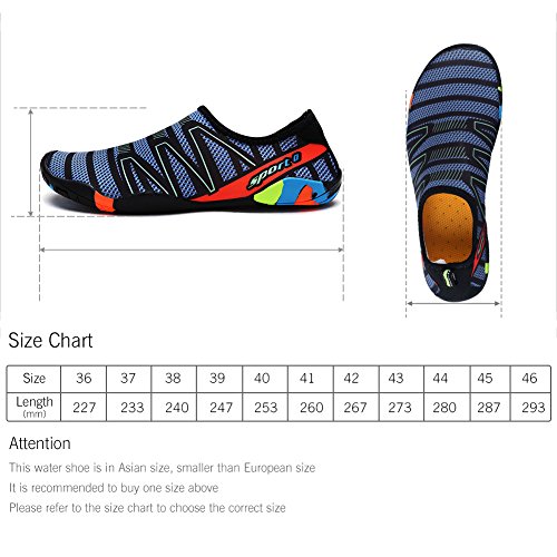 Padgene Zapatillas de Agua de Material Sintético Unisex Adulto Nuevos Zpatos de Ntación/Pies Atideslizantes Beach Zapatos/de Bceo Ocio Outdoor