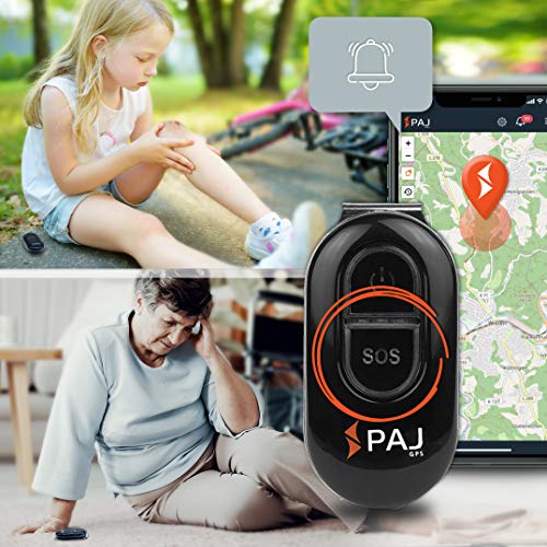 PAJ EASY Finder de PAJ GPS- Localizador GPS - Marca Alemana - Tracker para Niños, Personas Mayores, Personas con Demencia - 5 días de duración de batería (10 días en Modo de Espera) (Localización App)