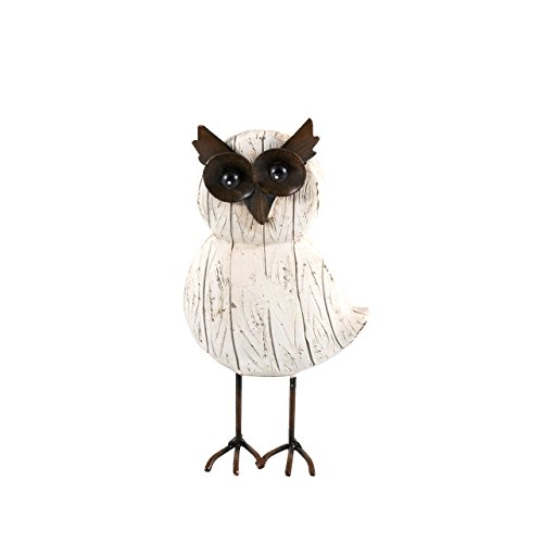 Pajoma 15073 decoración búho Hedwig, Resina, Altura 14,5 cm